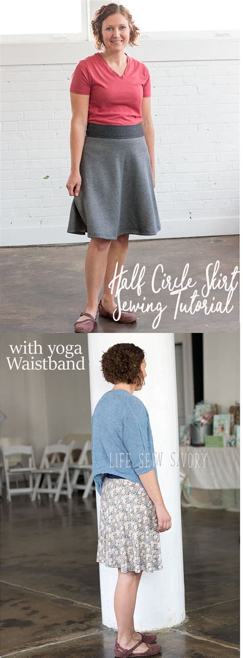 Half Circle Skirt Tutorial With Yoga Waistband Life Sew Savory