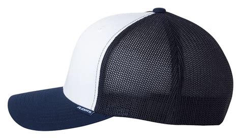 Flexfit Fitted Trucker Cap Mesh Back Baseball Hat Plain 6511 Curved