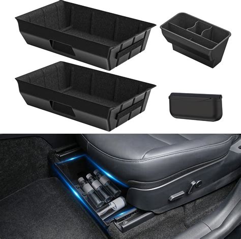 Amazon OEdRo 4PCS 2020 2023 Tesla Model Y Under Seat Storage Boxs