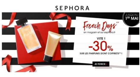 Offre French Days Sephora 25 sur unes sélection de parfums soins