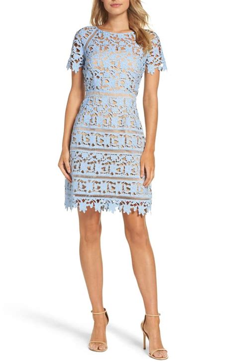 Eliza J Lace Overlay Sheath Dress Nordstrom Overlay Dress Lace