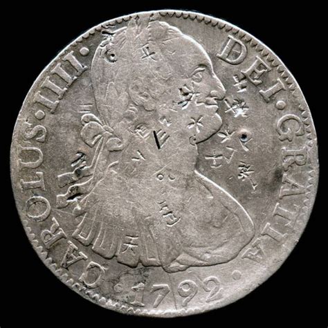 1792 Mo-FM Mexico 8 Reales (Charles IIII) VF | North & Central American ...