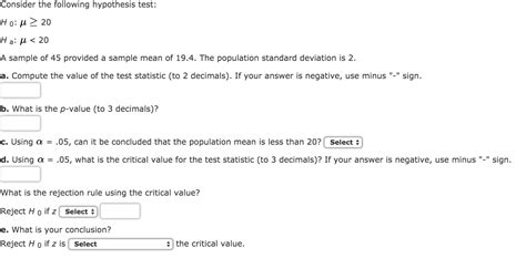 Solved Consider The Following Hypothesis Test Hou 20 Ha Chegg