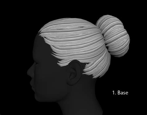 Artstation Hair Bun Real Time Hair Blake Kostroun Bun Hairstyles