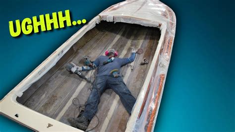 Repairing The Hull Of A Fiberglass Jet Boat To Accept New Stringers And