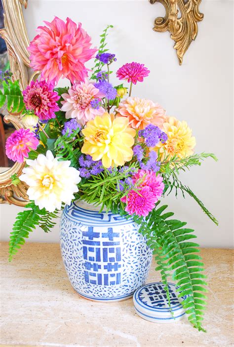 Ginger Jar Floral Arrangement Pender Peony A Southern Blog