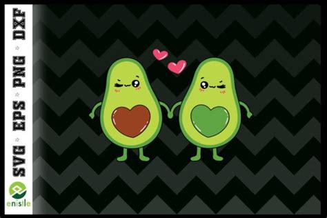 Avocado Couple SVG Graphic by Enistle · Creative Fabrica