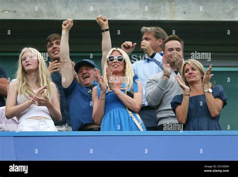 German Model Claudia Schiffer Celebrates a Chelsea goal. - Chelsea v ...