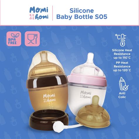 Jual Botol Silikon Silicone Bottle Bayi Momi Homi 180ml 250ml Botol