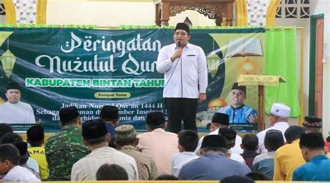 Gandeng Ustaz Dedi Sanjaya Bupati Bintan Peringati Nuzulul Qur An