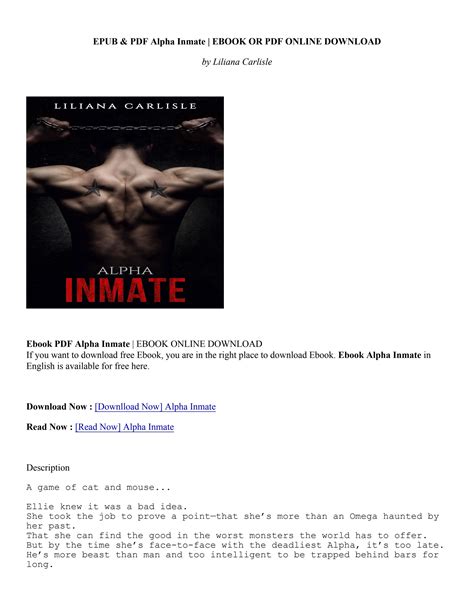 Pdf Download Alpha Inmate Liliana Carlisle By Capucinsicard Issuu