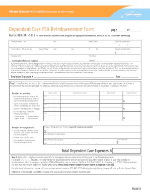 Fillable Online Dependent Care Fsa Reimbursement Form Hhbenefitscom