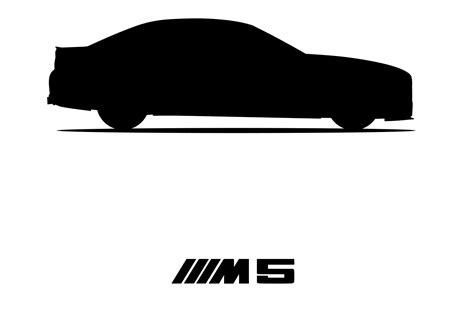 BMW F10 M5 Car Silhouette Vector .SVG .PDF .Png | Etsy