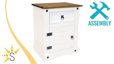 Sunnydaze Pine Nightstand With Drawer And Door White Inches Agr