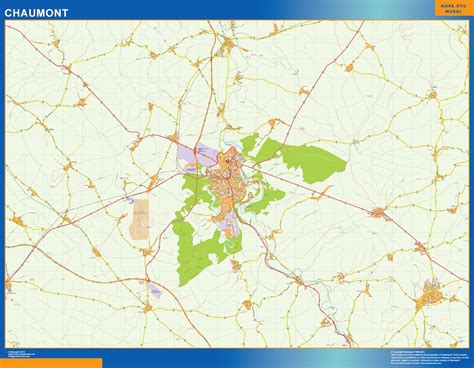 chaumont wall map | Vector World Maps