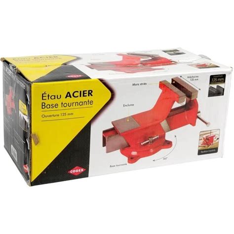 Pince De Serrage TRAHOO Etau Acier Base Tournante 125mm Avec