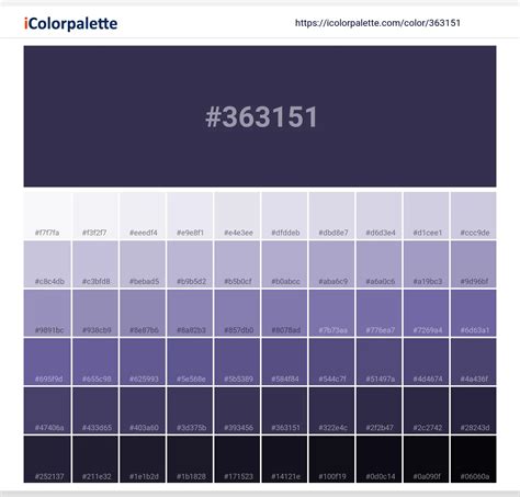 Pantone 19 3830 Tcx Astral Aura Color Hex Color Code 363151 Information Hsl Rgb Pantone