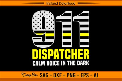 911 Dispatcher Calm Voice In The Dark Graphic By Sketchbundle · Creative Fabrica