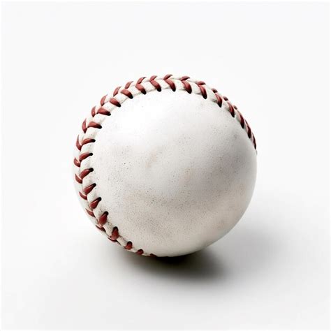 Uma Bola De Beisebol Limpa Em Um Fundo Branco No Estilo De Detalhamento