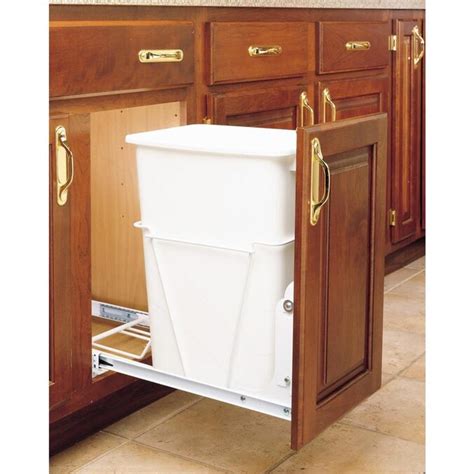 Rev A Shelf 35 Quart Plastic Pull Out Trash Can At