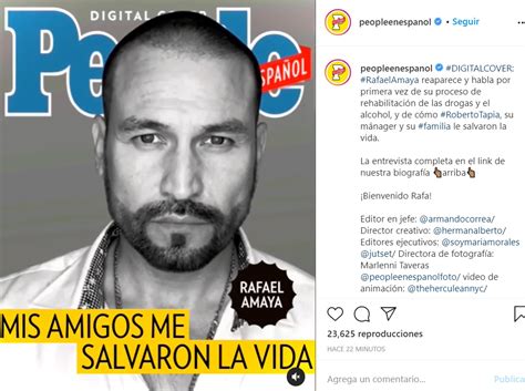 “me Fui Sumergiendo En El Fango Del Alcohol Y Las Drogas” Rafael Amaya