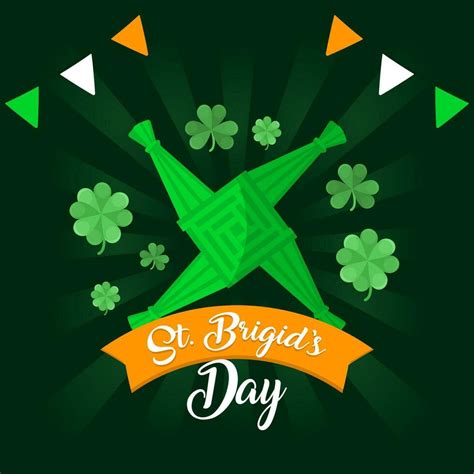 Happy St Brigid S Day The Day Of Ireland Illustration Vector