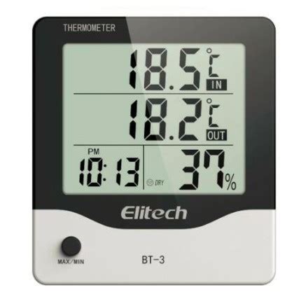 BT 3 Elitech Hygrometer Thermometer Electronic Outdoor Indoor Digital