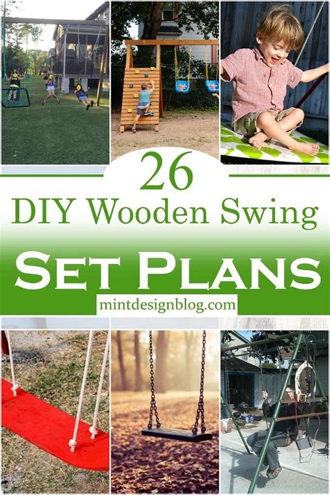 26 DIY Wooden Swing Set Plans You Can Build Today - Mint Design Blog