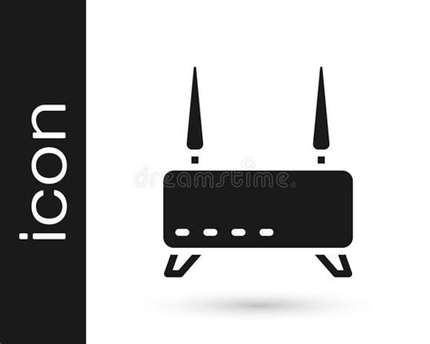 Router Negro De Wi Fi Stock De Ilustraci N Ilustraci N De Rebajadora