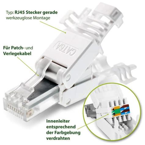 Connecteur R Seau Rj Cat Lan Utp Connecteur Sans Outil Cat Cat