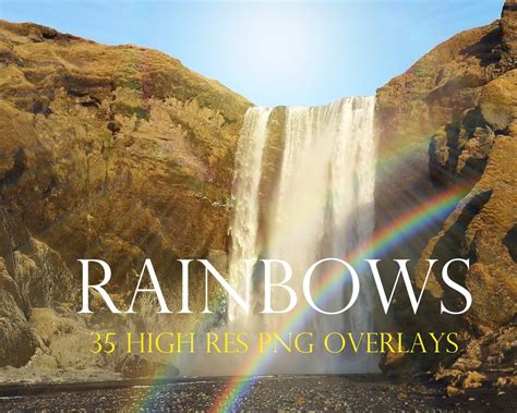 Rainbow Overlays Realistic Rainbow Overlays Photoshop - Etsy