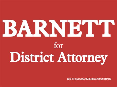 Jonathan Barnett For District Attorney