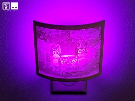 Bluey Night Light Color Changing Led 3d Printed Lithophane Etsy