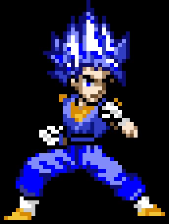 Vegito blue pixel art