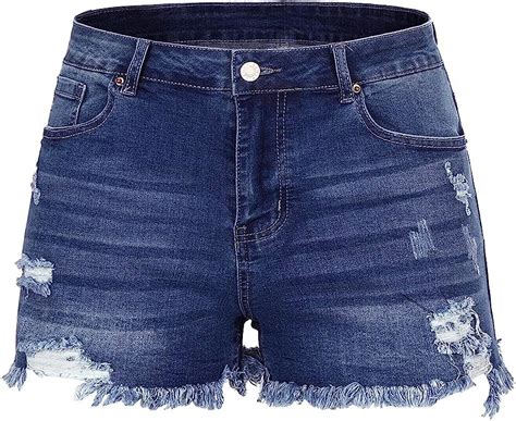 Women Mid Rise Ripped Jeans Shorts From Bangladesh Garments Factory