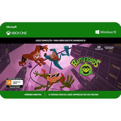 Gift Card Gcmv Battletoads Microsoft Un Un Softwares Kalunga