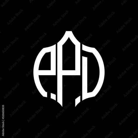 PPD letter logo. PPD best black background vector image. PPD Monogram ...