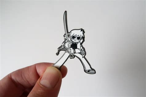 Scott Pilgrim Sword Black And White Hard Enamel Pin Ltd Rewind