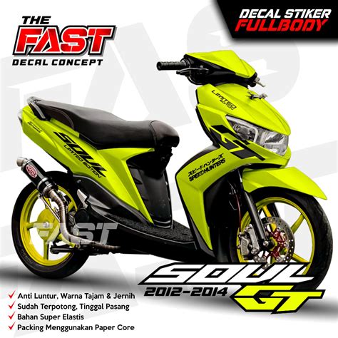 Jual BISA COD Decal Sticker Yamaha Soul GT 110 Fullbody Polosan Decal