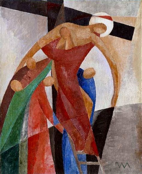 An Abstract Painting Of Two People Holding Each Other