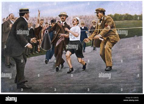 Olympics - 1908 - Marathon Stock Photo - Alamy