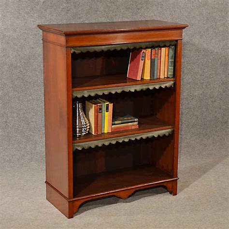 Antique Bookcase Display Library Book Cabinet English Victorian Walnut