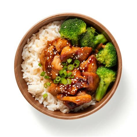 Premium Ai Image Top View Minimalistic Of An Isolated Teriyaki