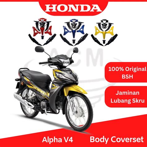 Honda Wave Alpha V Full Body Cover Set Coverset Kosong Color Parts