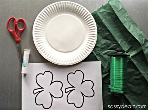 Paper Plate Shamrock Sun Catcher For A St Patrick S Day Craft Crafty