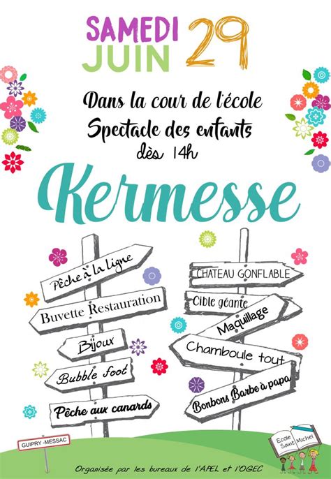 KERMESSE de lECOLE L école Saint Michel à Guipry Messac