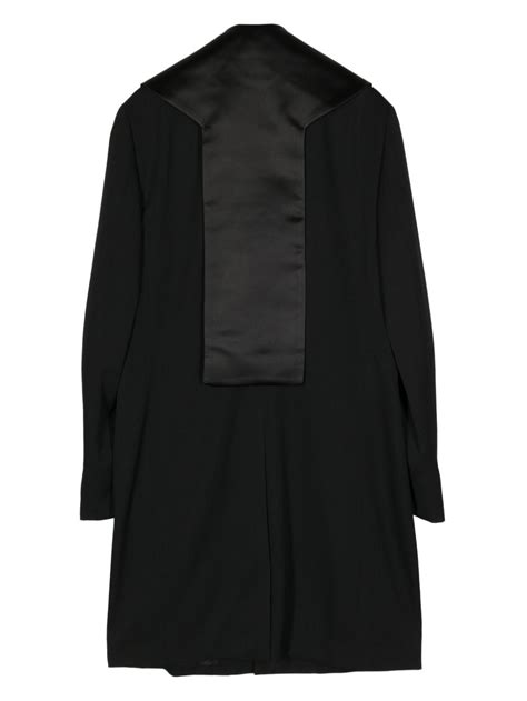 Comme Des Gar Ons Homme Plus Satin Panelled Single Breasted Coat