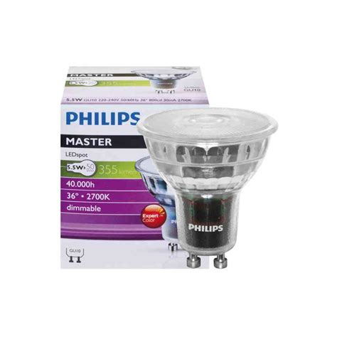 Philips Gu10 Master Ledspot 375lm Ra 97 5 5w 36° 3000k