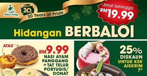 Save Up To Rm With Baker S Cottage Hidangan Berbaloi Promotion