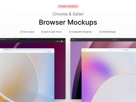 Free Chrome And Safari Browser Mockups Figma Free Figma Template